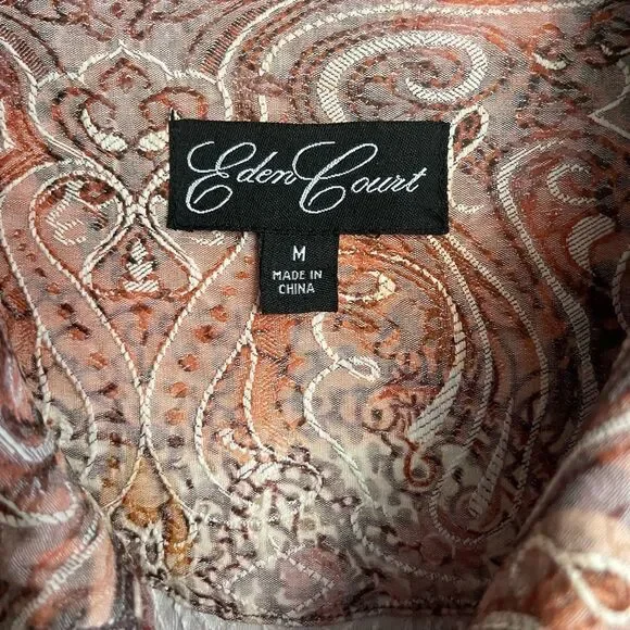 Eden Court Tapestry Style Lightweight Jacket Size Medium - Picture 7 of 7